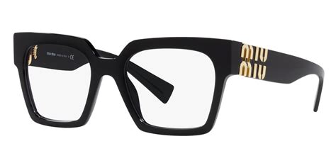 Miu Miu™ MU 04UV 1AB1O1 52 Black Eyeglasses 